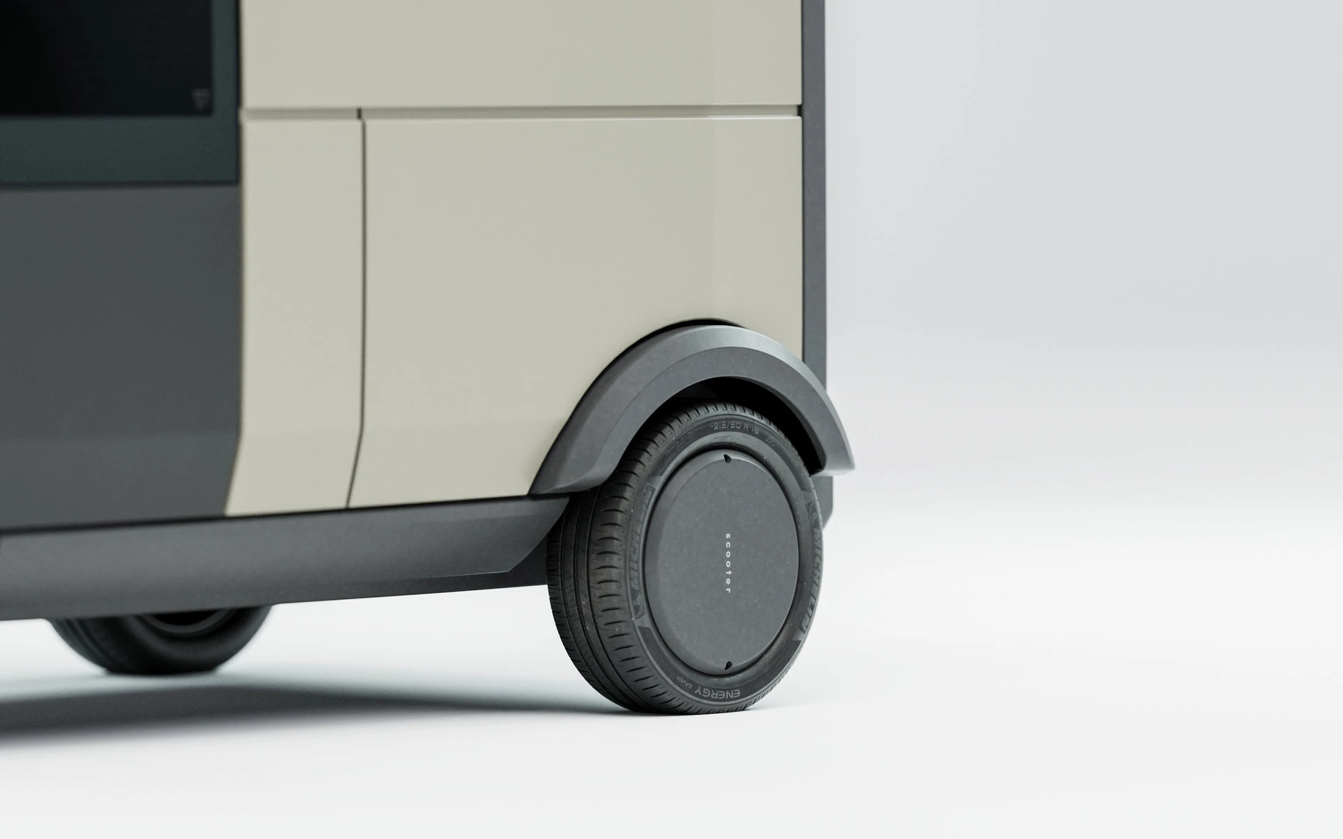 Scooter P-Two rea( wheel detail